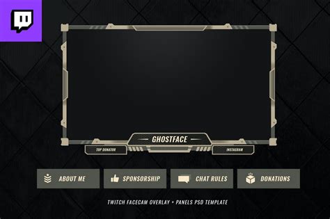 Free customizable Twitch webcam overlay templates 